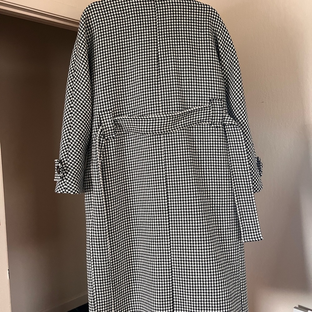 Sezane Houndstooth Wrap Coat View 3